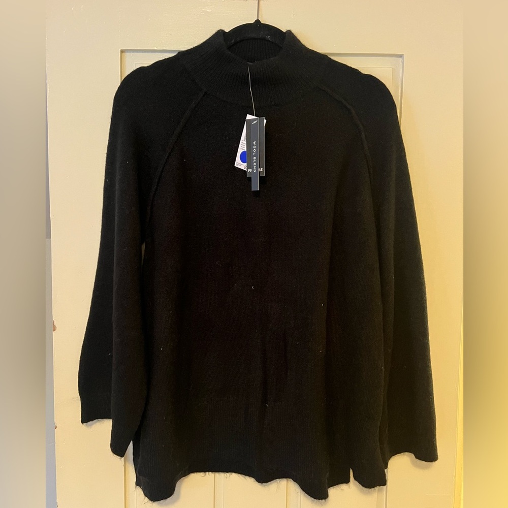 Premise Black Turtleneck Sweater with Soft Texture